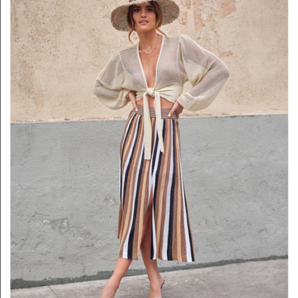 NEVER WORN Express x Rocky Barnes Striped Skirt